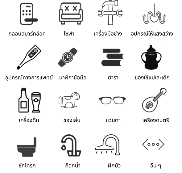 ประเภทของใช้ในบ้าน